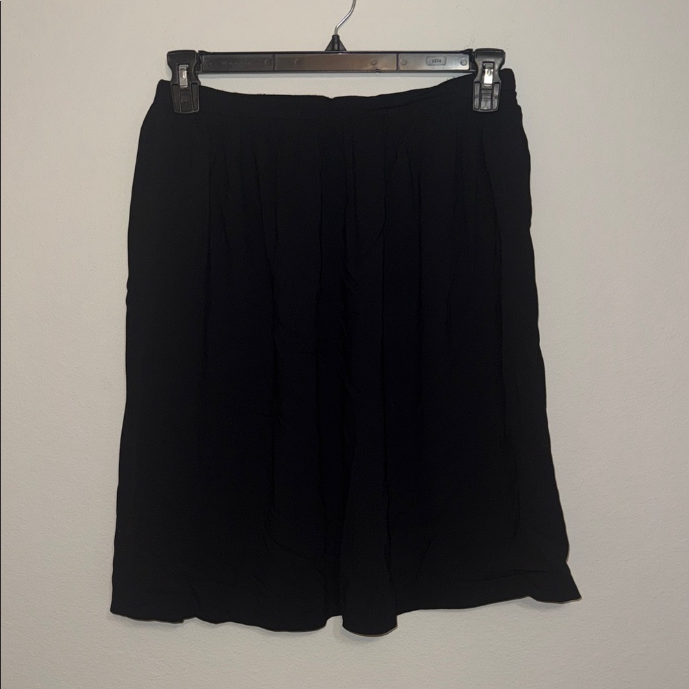 Authentic Prada Classic Black Viscose A-Line Skirt - size 42 US 6. H